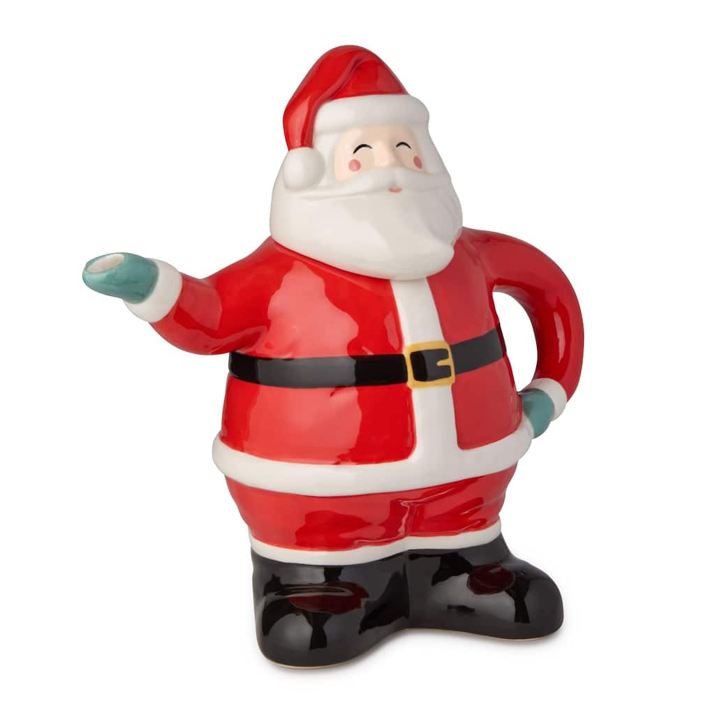 Certifed International Christmas Whimsy Santa 3-D Teapot - 8.375 L x 3.75 W x 8.125