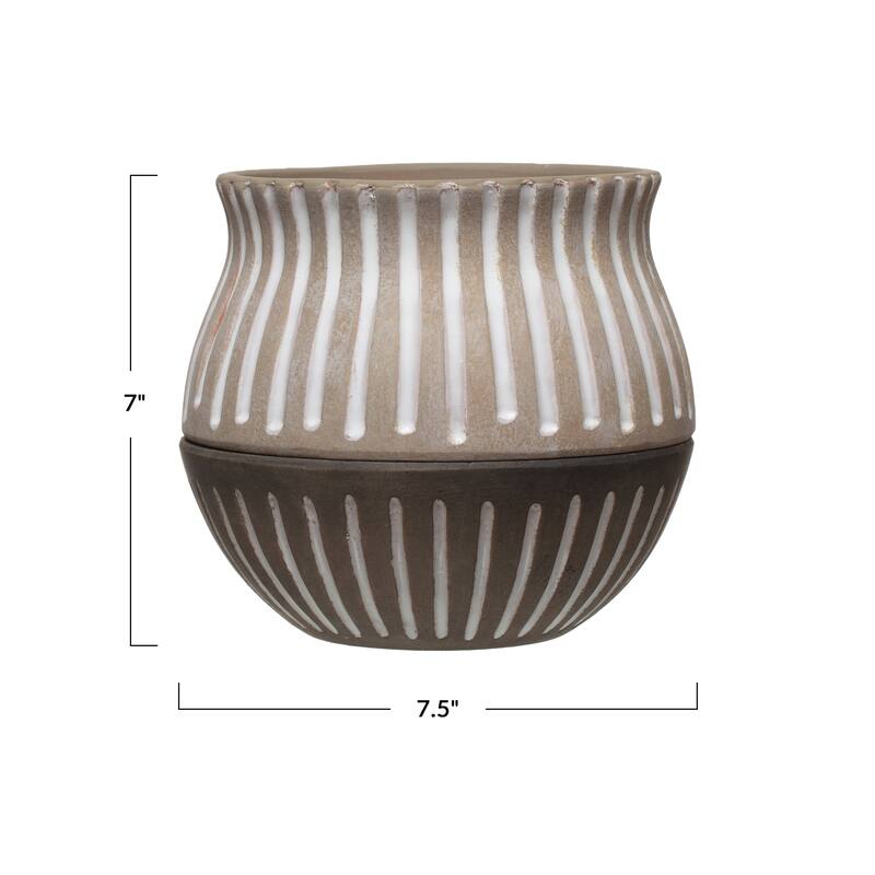 S/2 Terra cotta Pots w Saucers
