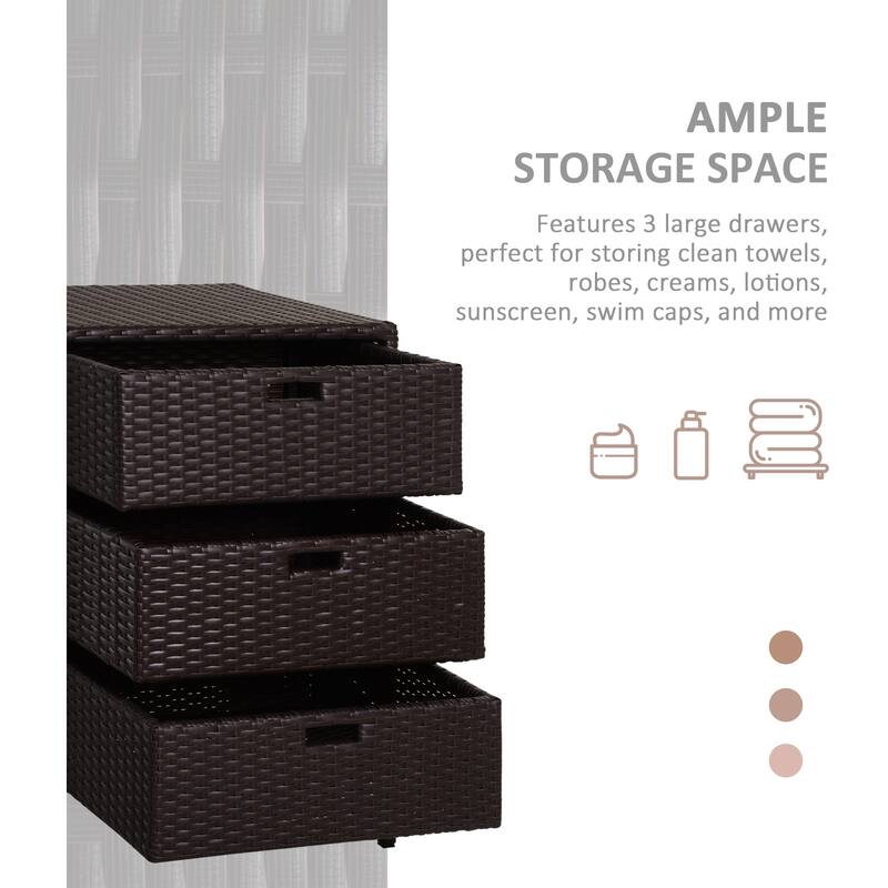 Outsunny Outdoor Towel Cabinet