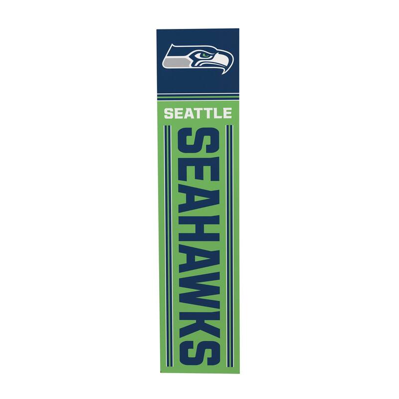 47" Double Sided Seasonal Porch Leaner, Seattle Seahawks - 47" x 11.25"