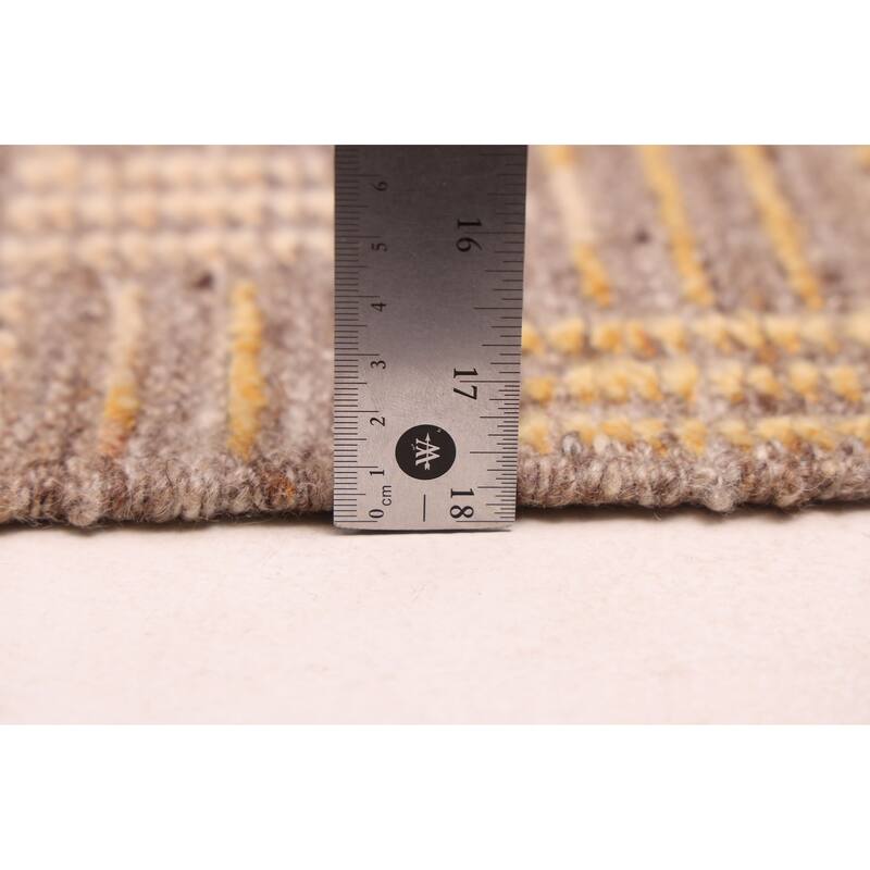 ECARPETGALLERY Hand-knotted Tangier Brown Wool Rug - 8'3 x 10'3