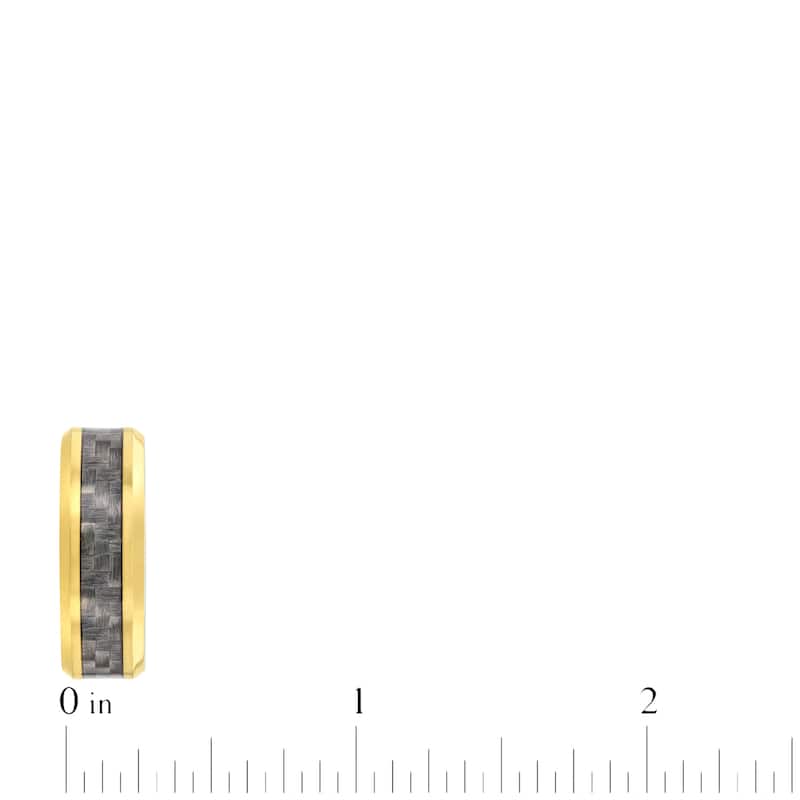 Steel Nation Stainless Steel Carbon Fiber Center 8mm Band