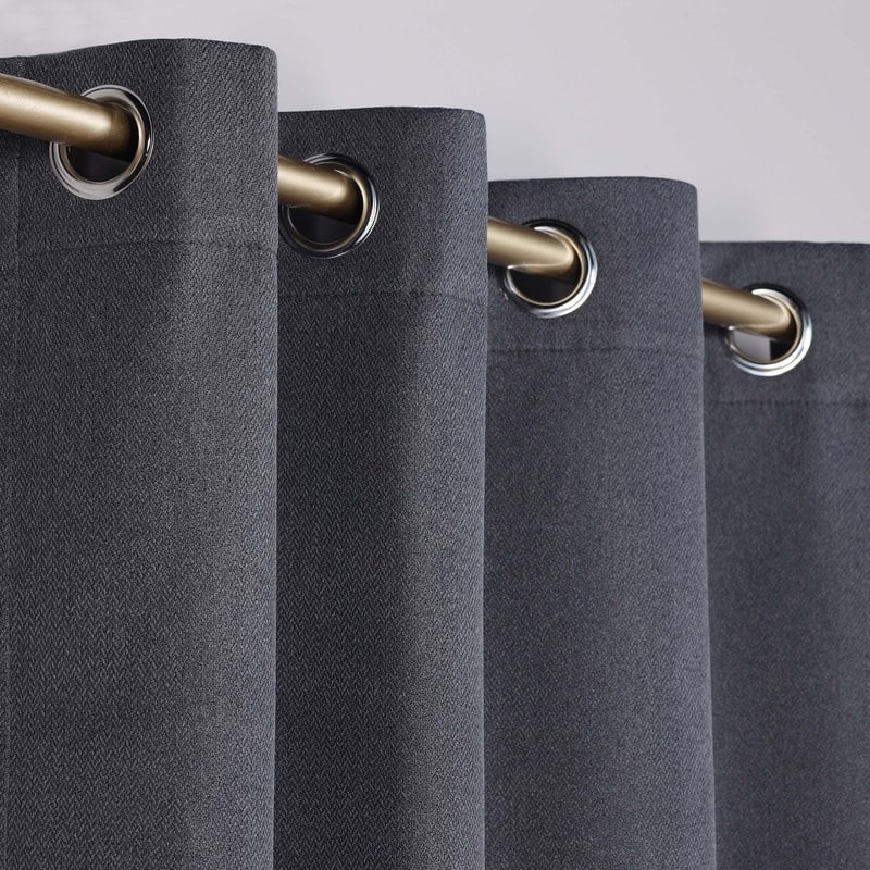 Superior Nyan 100% Blackout Grommet Curtains, Set of 2 Panels