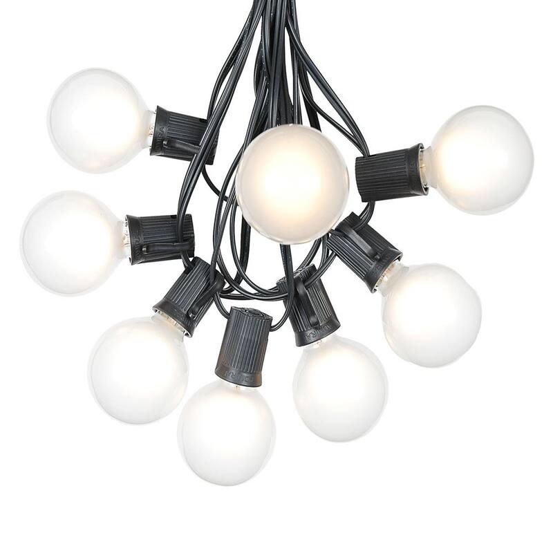 25 Foot G50 Outdoor Globe Patio String Lights - Set of 25 G50 Globe Bulbs