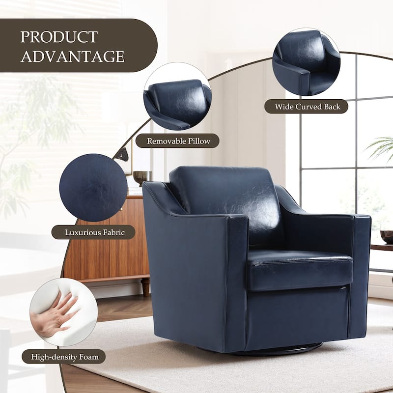 Modern 30.5" W Swivel Armchair Accent chair