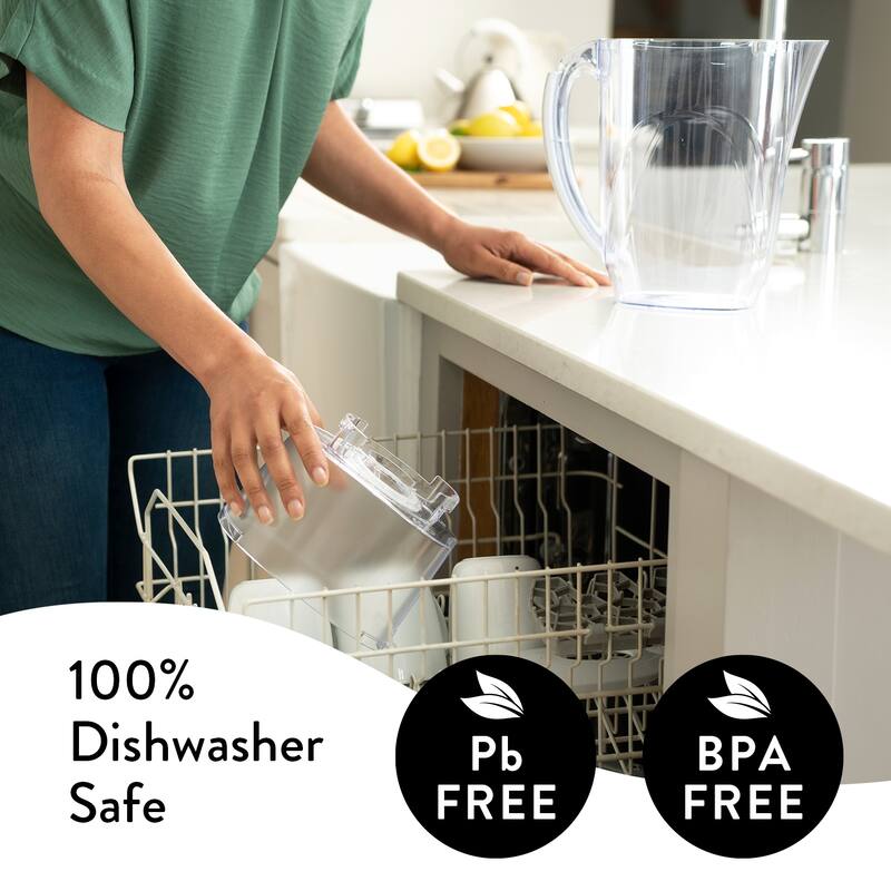 Aqua Optima Water Filter Pitcher with 1 Evolve+ Filter, Liscia Design, White
