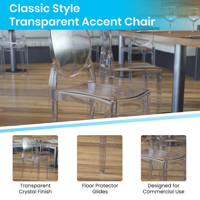 Set of 4 Extra Wide Resin All-Weather Banquet Chairs - 20.5"D x 17"W x 37.25"H