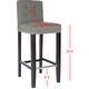 preview thumbnail 14 of 12, SAFAVIEH Noho Grey Bar 30-inch Stool - 16.7" x 20.1" x 40.6"