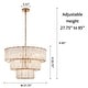 preview thumbnail 3 of 9, KAWOTI 8-light 3 Tiered Glass Chandelier Pendant Lights - W27.75" x H85"