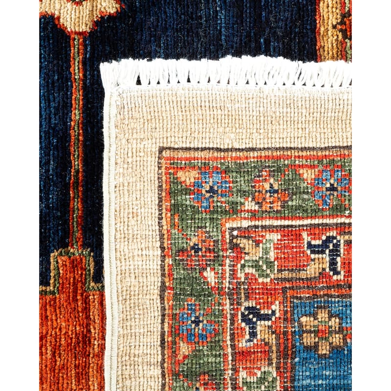 Overton Hand Knotted Wool Vintage Inspired Traditional Serapi Ivory Area Rug - 10' 4" X 8' 2"
