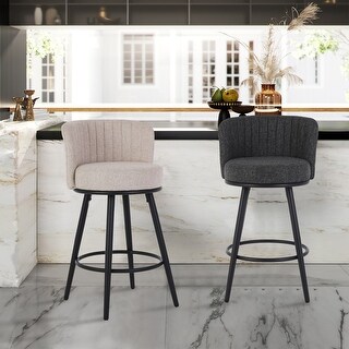 Premium Linen Material with Sturdy Metal Frame Bar Stool(2PCS/CTN ...