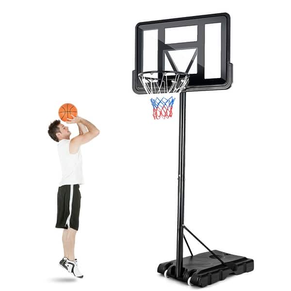 slide 2 of 9, Costway Portable Basketball Hoop Stand Adjustable Height
