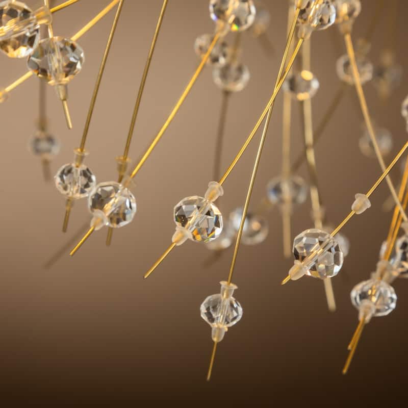 8-Lights Modern Decor Firework Crystal Chandelier Light Fixture Glam Pendant Lighting Bulb Include-OB