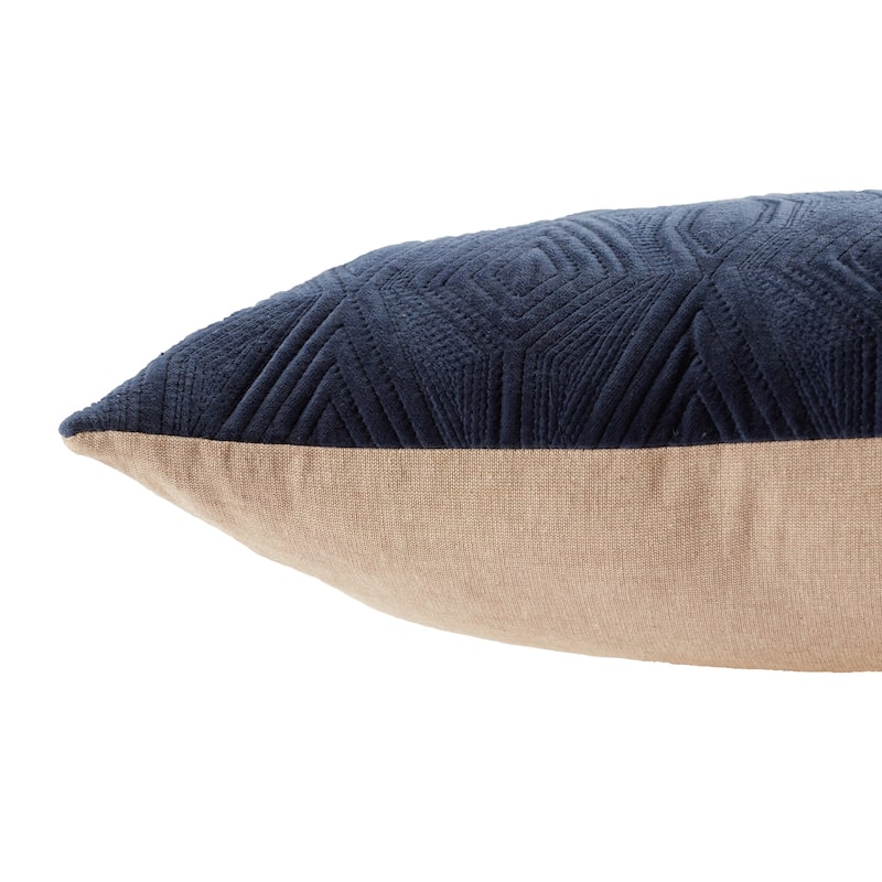 Nikki Chu by Jaipur Living Vivian Navy Geometric Pillow