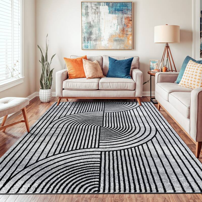 Contemporary Arch Knot Design Area Rug