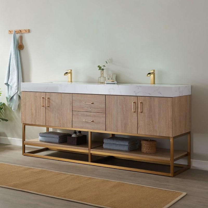 Miseno MV789072-NM Alistair 72" Free Standing Double Basin Vanity Set