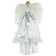 preview thumbnail 9 of 12, 18" Lighted Angel in a Dress Christmas Tree Topper - Warm White Lights