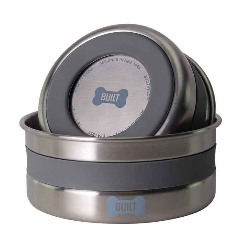 Built Stainless Steel Dog Bowl, 38 Oz & 64 Oz - 38 Oz & 64 Oz