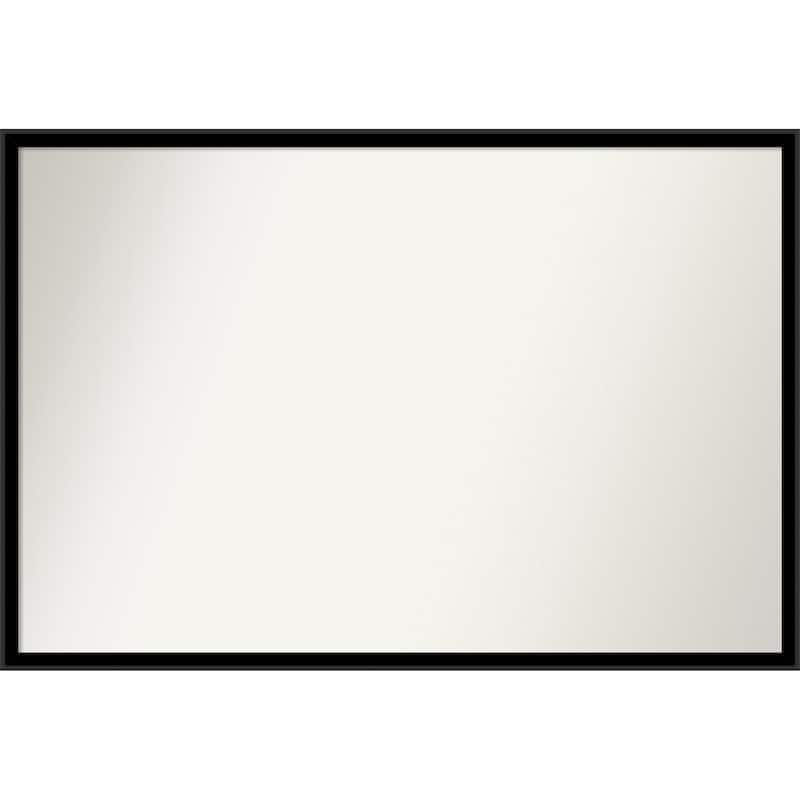 Incline Non-Beveled Wood Framed Bathroom Vanity Wall Mirror
