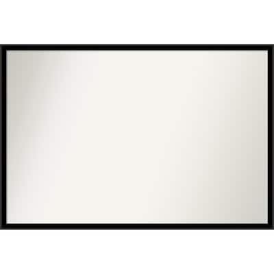 Incline Non-Beveled Wood Framed Bathroom Vanity Wall Mirror