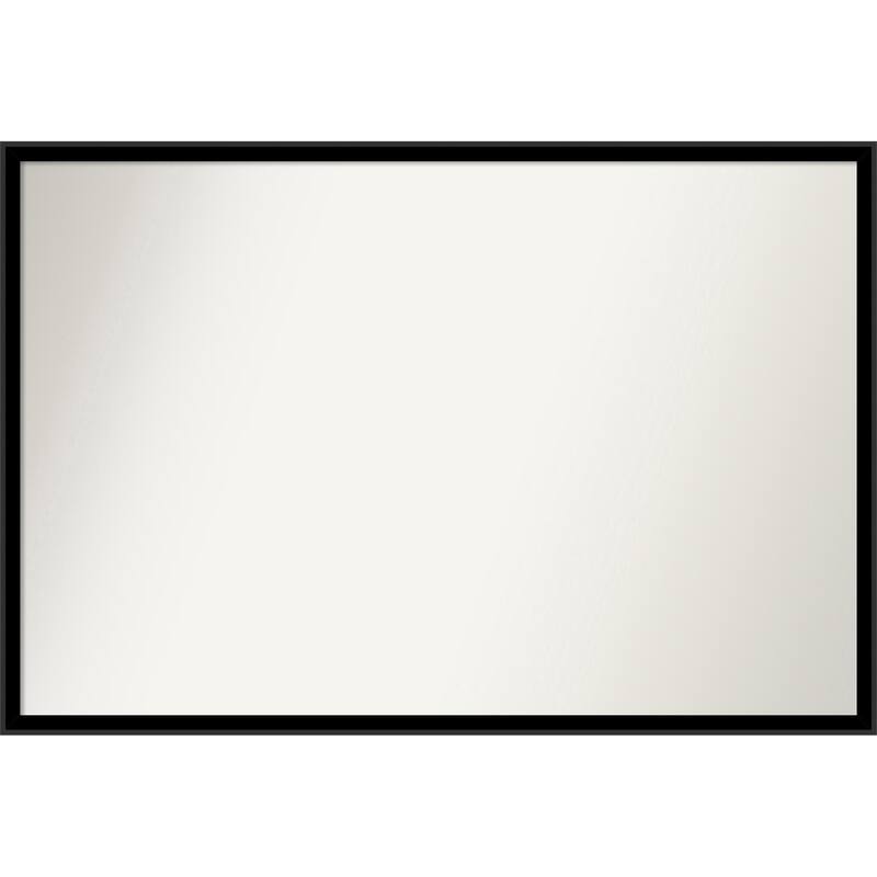 Incline Non-Beveled Wood Framed Wall Mirror