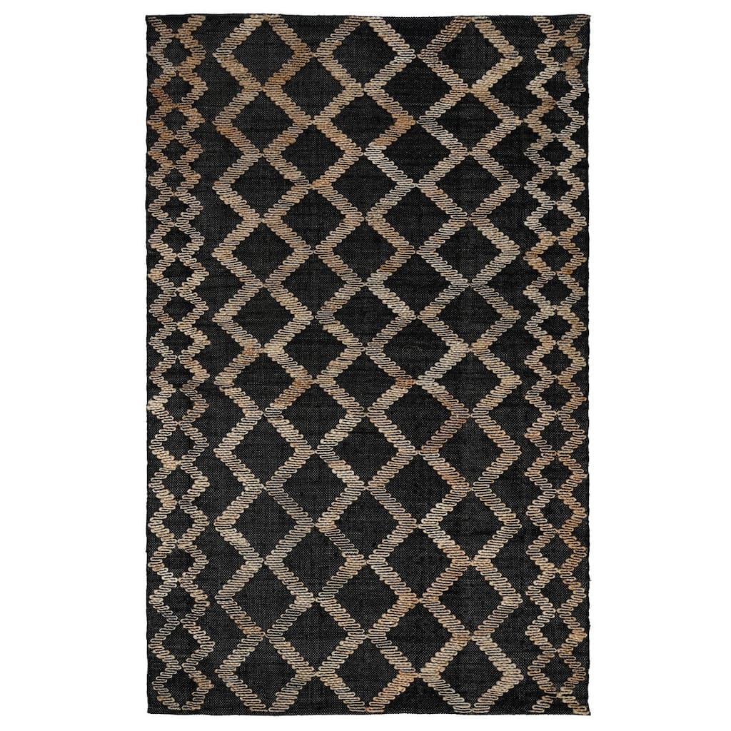 Katerina Black/Natural Handwoven Area Rug by Kosas Home