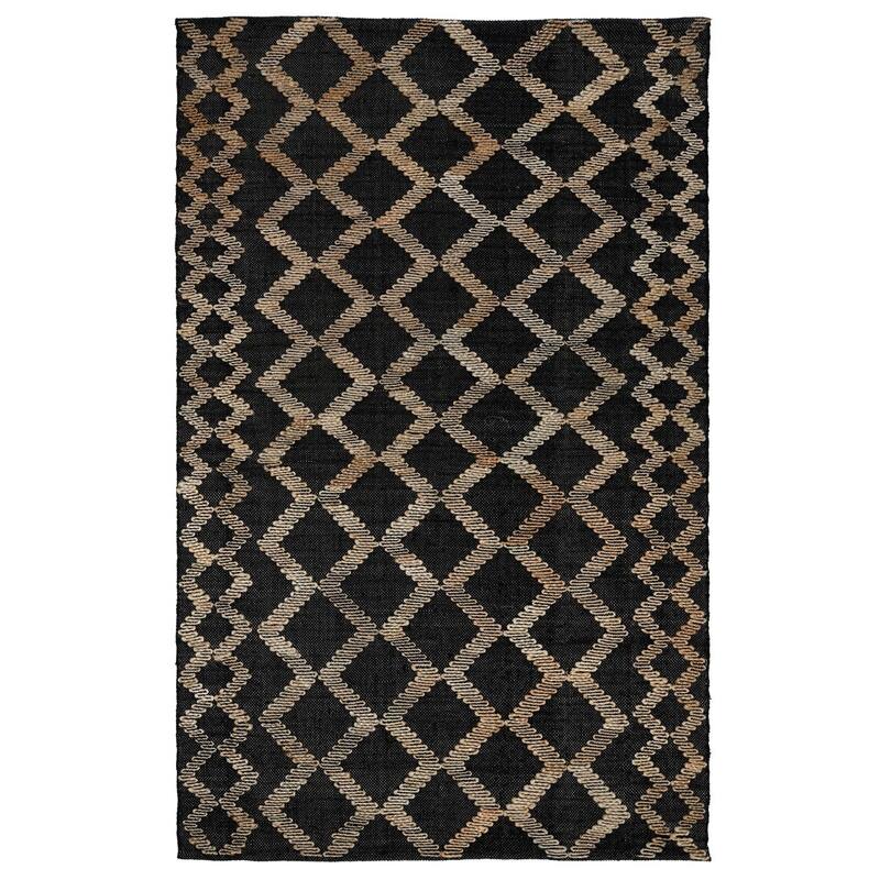Katerina Black/Natural Handwoven Area Rug by Kosas Home - 5x8