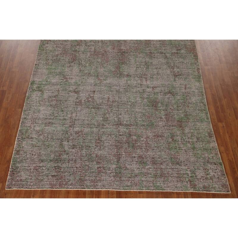 All-Over Abstract Modern Area Rug Hand-Knotted Wool Carpet - 8'2"x 9'10"