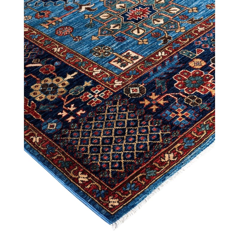 Serapi One-of-a-Kind Hand-Knotted Area Rug - Light Blue, 7' 11" x 9' 10" - 7' 11" x 9' 10"