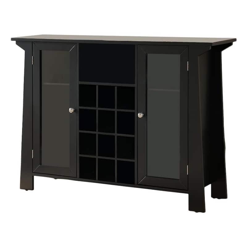 Buffet Bar Cabinet with Wine Storage, Black