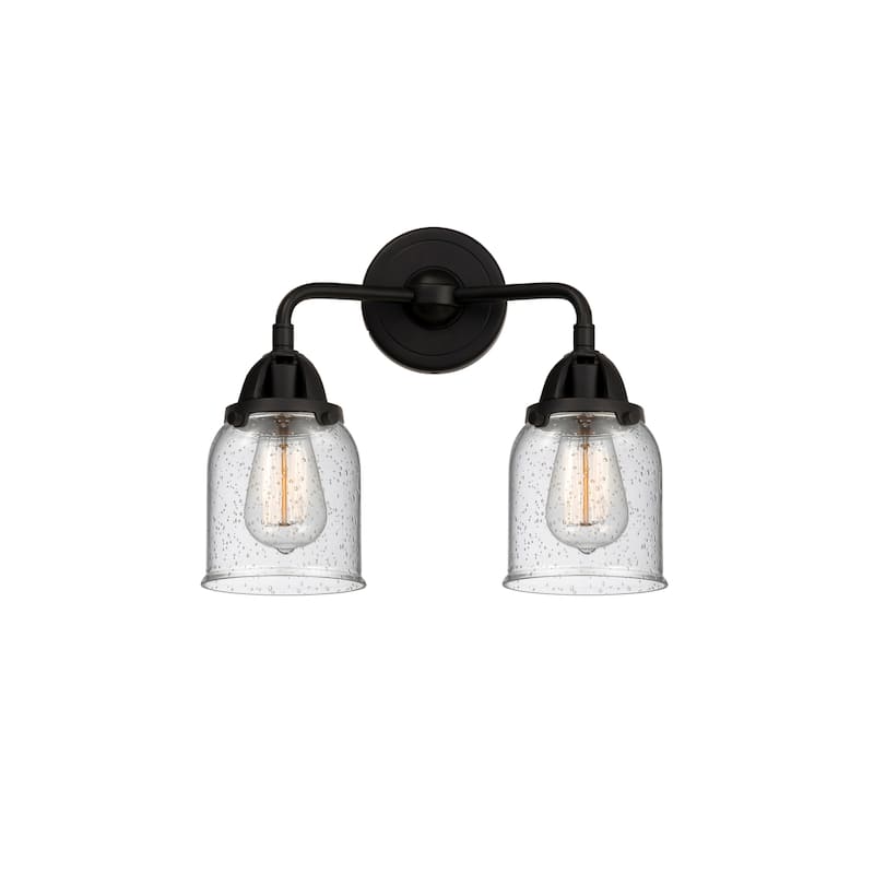 Innovations Lighting 288-2W-12-13 Bell Vanity Bell 2 Light 13" Wide - Matte Black / Seedy