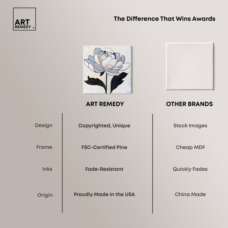 Gray Scale Flower I Canvas by Art Remedy, Gallery Wrapped
