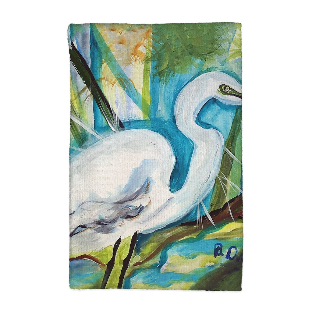 Betsy's Great Egret Kitchen Towel - 16x25