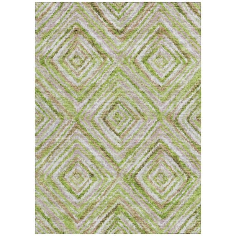 HomeRoots Geometric Transitional Rectangle Outdoor Rug
