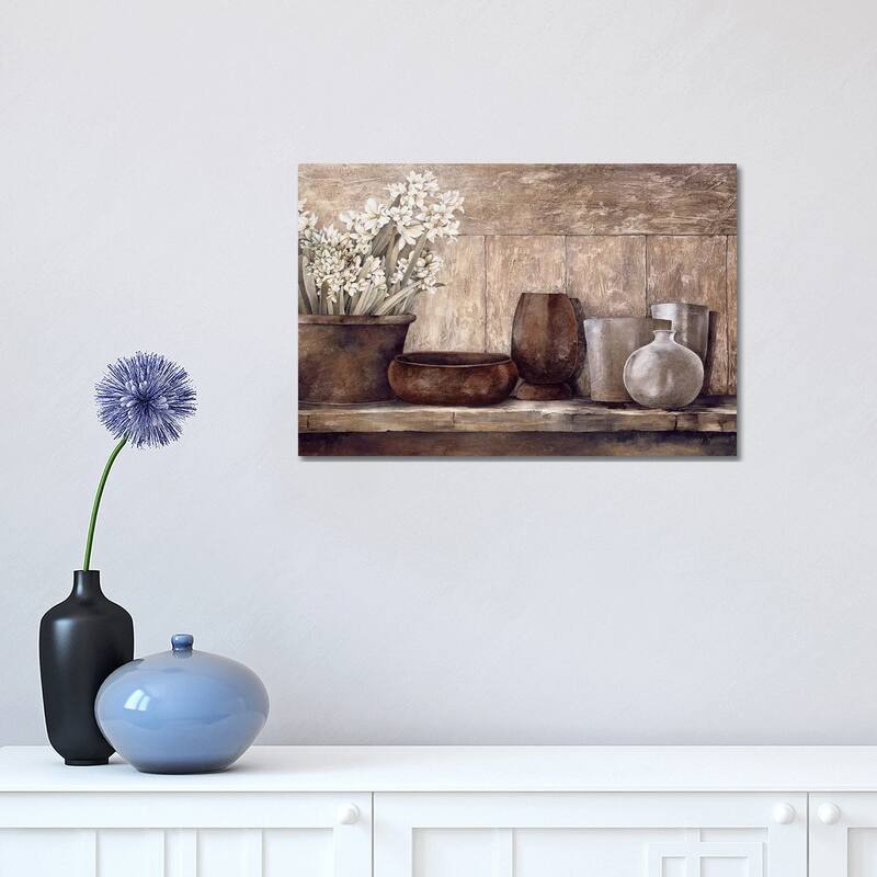 iCanvas "Hyacinth On A Sideboard" by Linda Thompson Canvas Print - 12x18x1.5