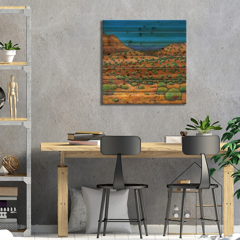 Desert Afternoon Print On Wood by Johnathan Harris - Multi-Color