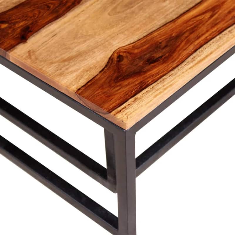 vidaXL Two Piece Nesting Coffee Table Set Solid Sheesham Wood