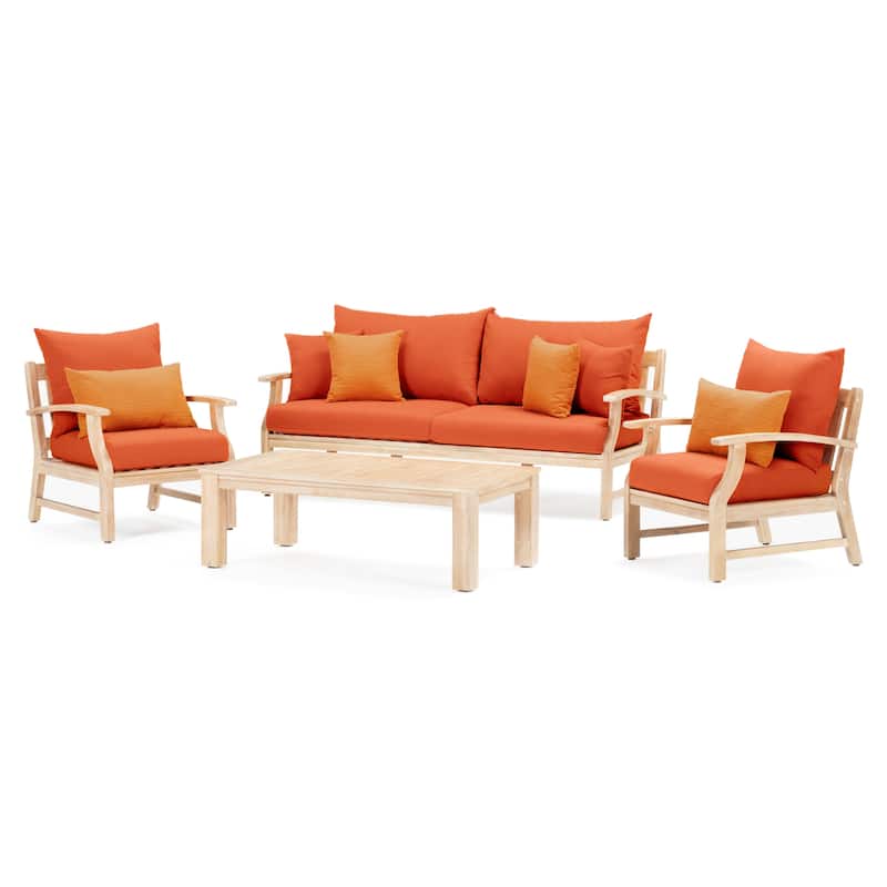Kooper 4 Piece Sunbrella Outdoor Patio Sofa & Club Chair Set