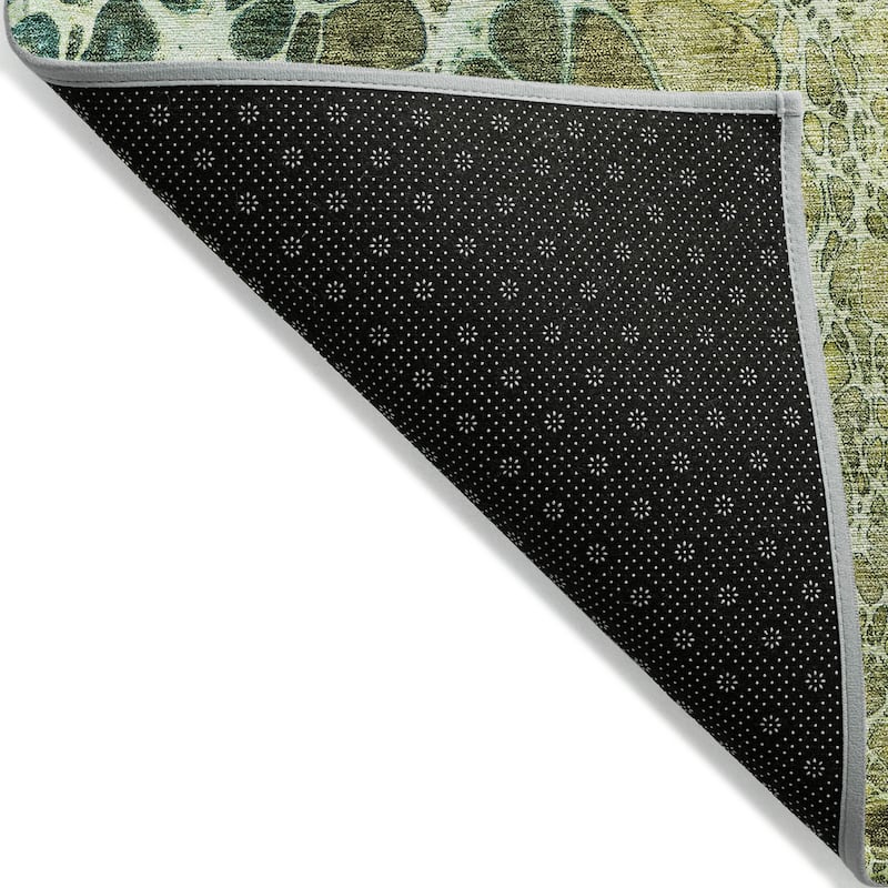 Machine Washable Indoor/ Outdoor Chantille Abstract Cobblestone Rug