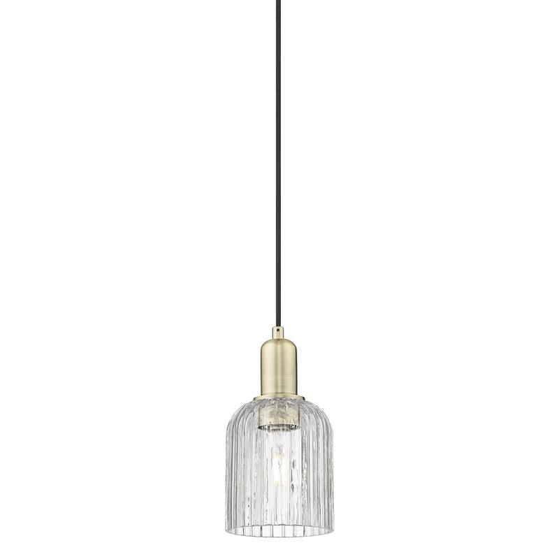 Innovations Lighting 716-1P-10-5 Bridal Veil Pendant Bridal Veil 5" - Antique Brass / Clear