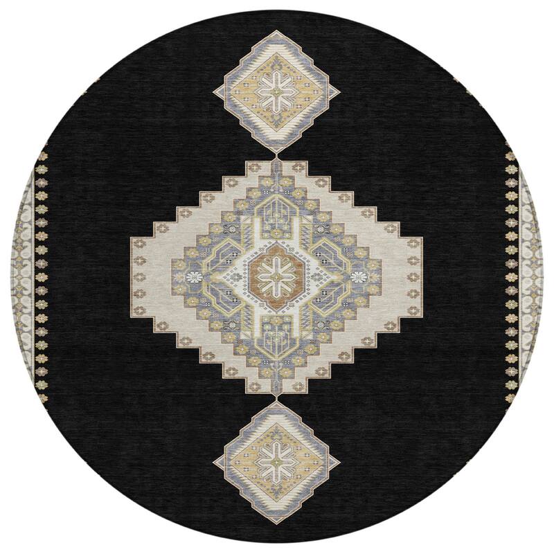 HomeRoots Oriental Traditional Rectangle Outdoor Rug