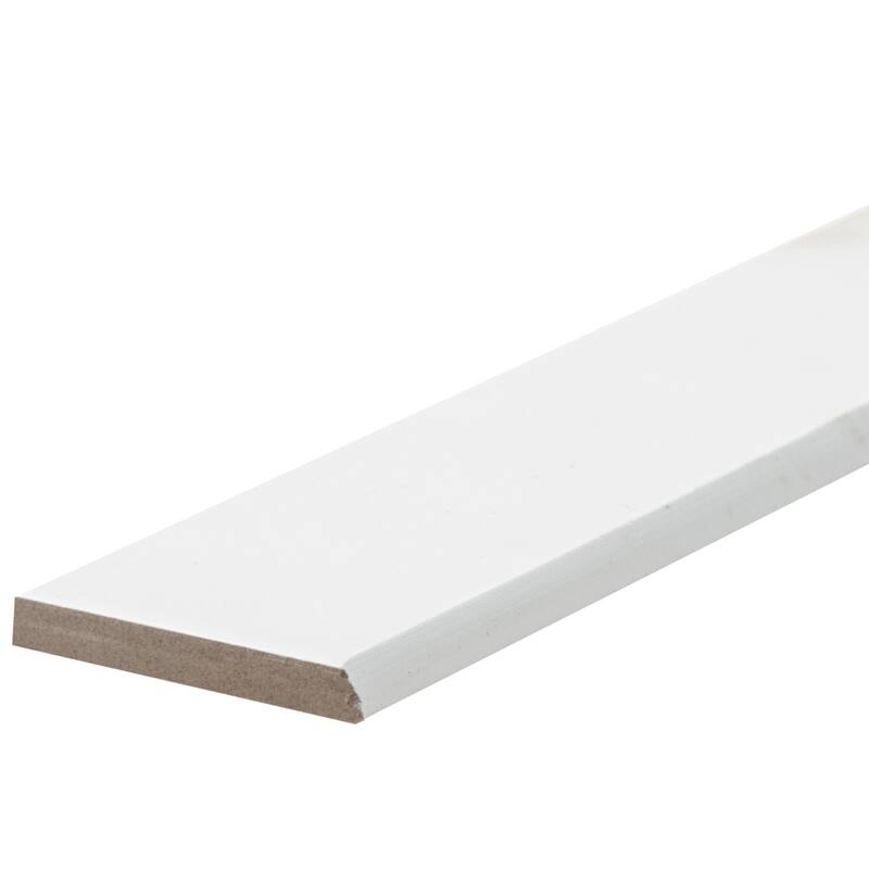 Chronos 2in x 13in White/ Gold Ceramic Bullnose Wall Tile - 2 x 13 - 1 Piece