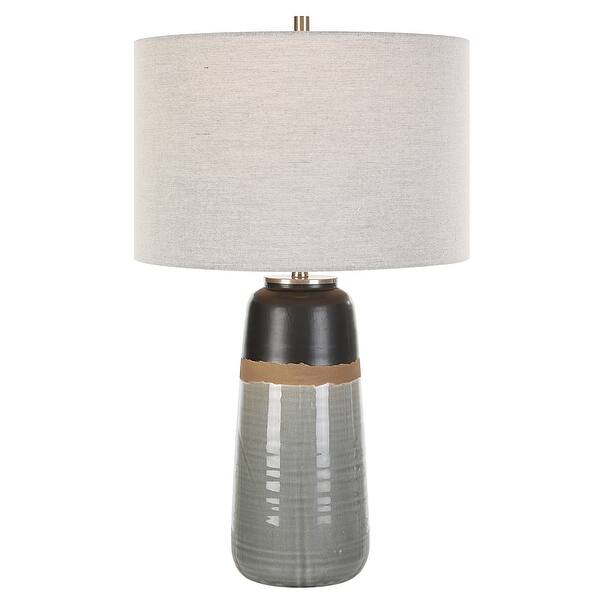 slide 2 of 7, Uttermost Coen Gray Table Lamp - 26"H,   Shade 10"H x 15"Dia.