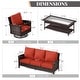 preview thumbnail 64 of 99, MAISON ARTS Extra-Large Patio Wicker Sofa Conversation Set with Coffee Table, Oversize Seat with 5.5'' Thick Padded Cushion