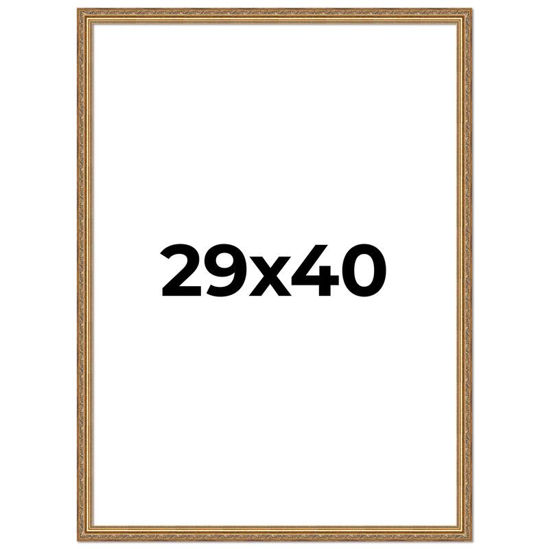 29x40 Frame Red Solid Wood Picture Frame Width 1.75 Inches | Interior Frame Depth 1 13/16 Inches