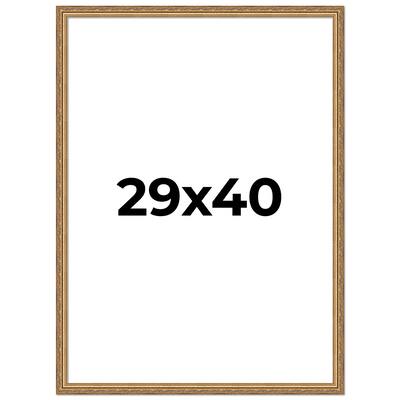 29x40 Frame Red Solid Wood Picture Frame Width 1.75 Inches | Interior Frame Depth 1 13/16 Inches