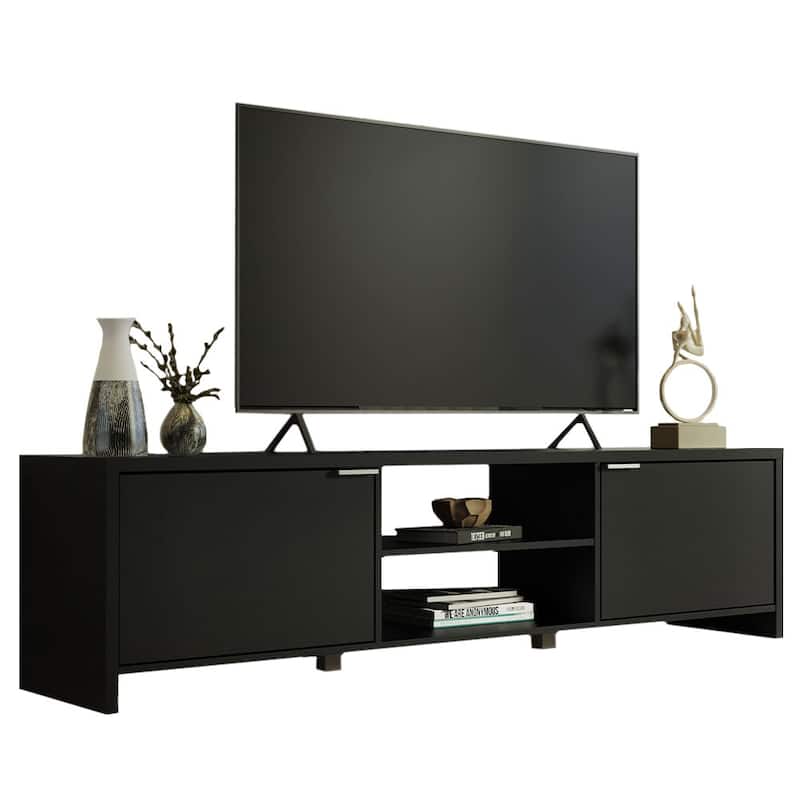Madesa TV Stand Large Media Console with Cable Management for 65, 75 Inch Media Storage - 80 inches