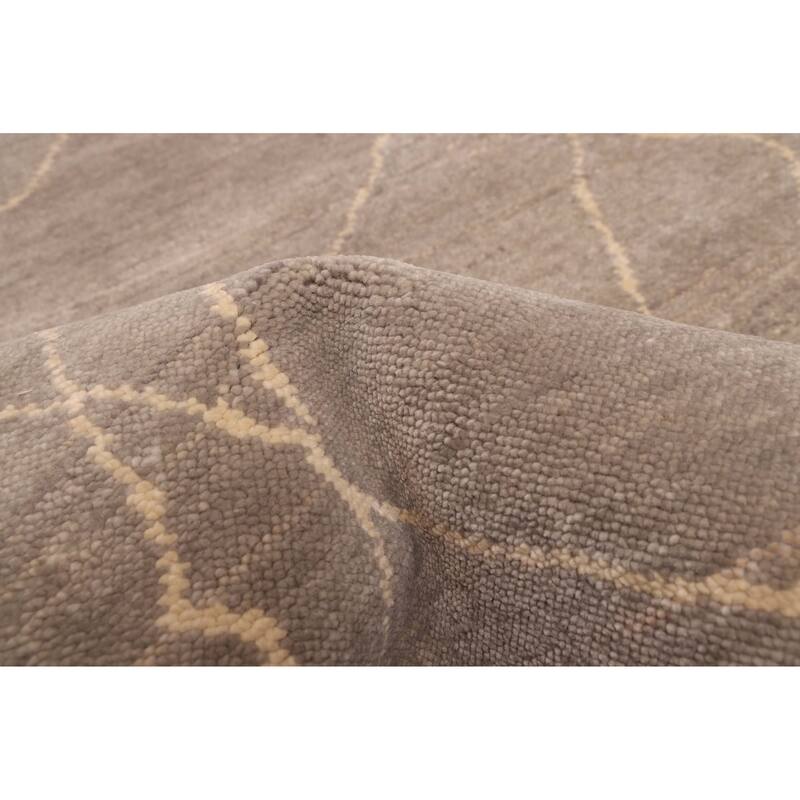 ECARPETGALLERY Hand-knotted Mystique Grey Wool Rug - 2'6 x 8'0
