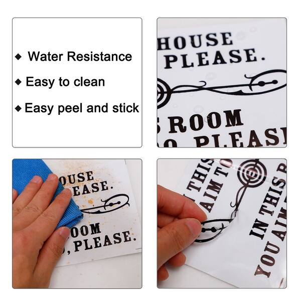 Shop Letter In This House Bathroom Sticker Paper Decals Bathroom