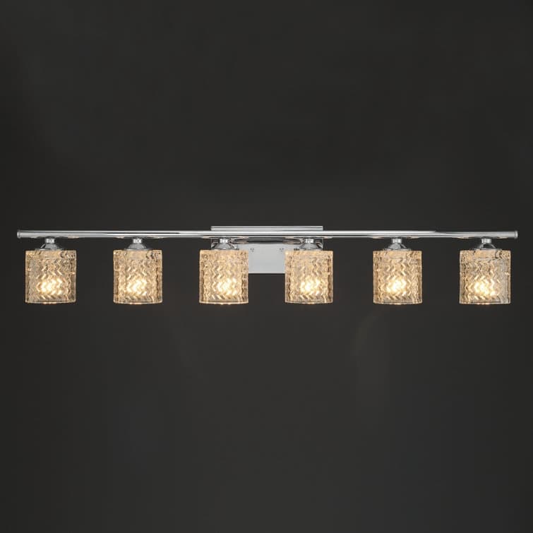 Acroma 6-light Modern Statement Crystal Bathroom Vanity Light - 45 inches
